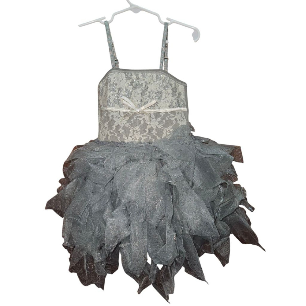 Girls Ooh La La Couture Formal Dress 4T Silver White NEW